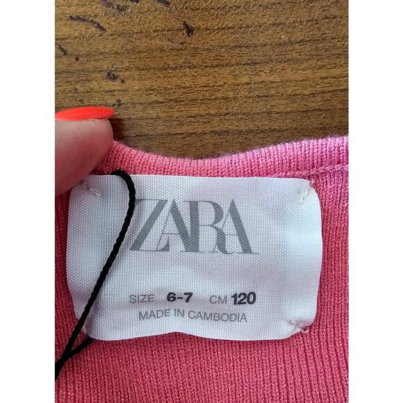 Zara Tank Top, NWT, Pink, Girls, Sz 6-7, 50% Join Life Viscose, New - Picture 5 of 7